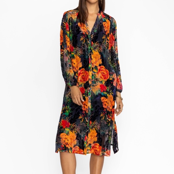 Johnny Was Renna Burnout Dress size XS NWT